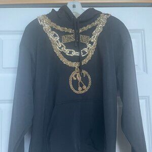 Men's size Small or Woman's Medium Moschino H&M black and gold hoodie